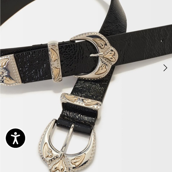 Maje Leather belt with buckles NWT - Picture 6 of 7